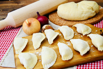 Raw Homemade Dumplings, Russian Pelmeni