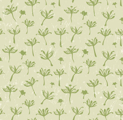Seamless seeds of wild grasses pattern. Eps 10.