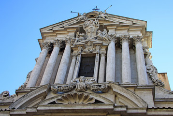 Naklejka premium ROME, ITALY - DECEMBER 20, 2012: Church of Saint Vincent and Anastasius in Trevi (Santi Vincenzo e Anastasio a Trevi), Rome, Italy
