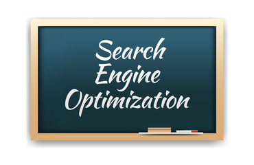Obraz premium Search Engine Optimization SEO Chalkboard