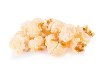 Popcorn pile isolated on white