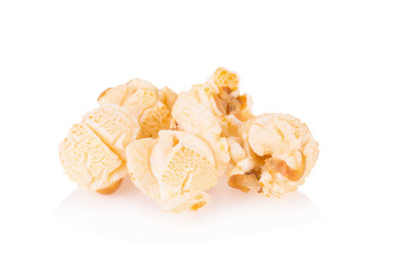 Popcorn pile isolated on white
