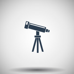 Flat black Telescope icon