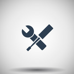 Flat black Service icon