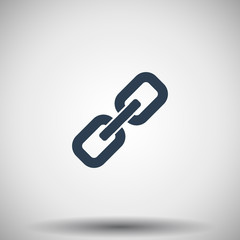 Flat black Links icon