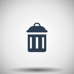 Flat black Delete icon