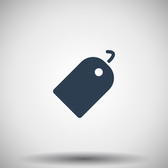 Flat black Tag icon