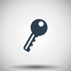 Flat black Key icon