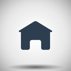 Flat black Home icon