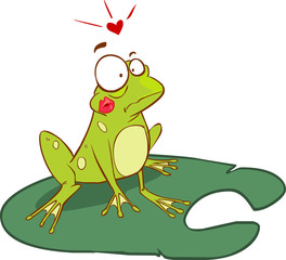 white background vector illustration of a frog illustration