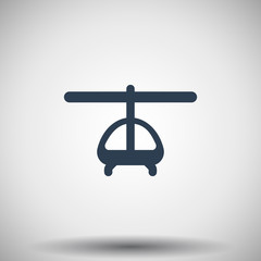Flat black Helicopter icon