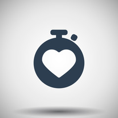 Flat black Heart Rate Monitor icon