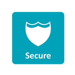 Secure shield icon for web