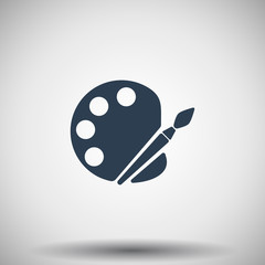 Flat black Palette icon