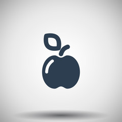 Flat black Apple icon
