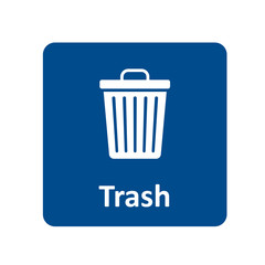 Trash bin icon for web