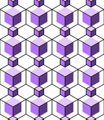 abstract geometric background with isometric cubes