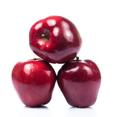 red apples isolated on a white background