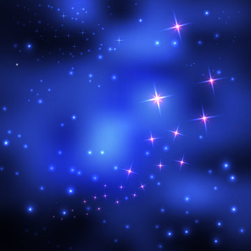 Star space. Vector illustration .