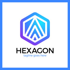 Hexa Letter A Logo