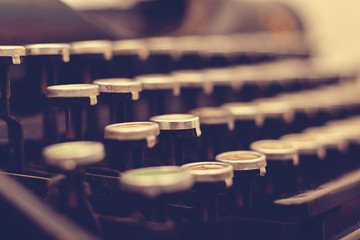 Vintage typewriter keys