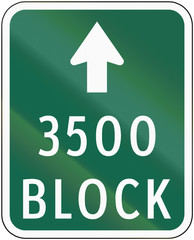 Road sign used in the US state of Virginia - Direction sign