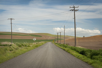 Fototapeta premium Rural Road. A seemingly 
