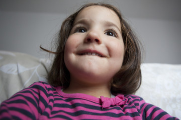 Hopeful three years old  little girl