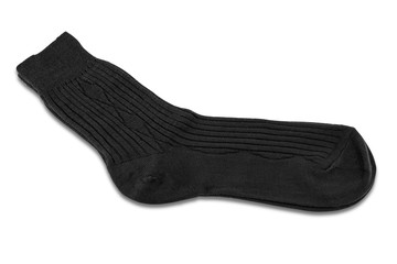 black socks on a white