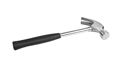 New steel hammer, isolated on white background