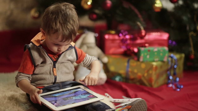 boy got the gift- tablet PC