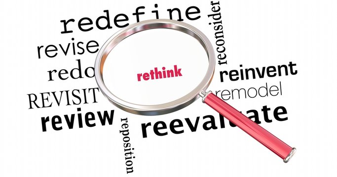 Rethink Magnifying Glass Revise Redo Reconsider 4K