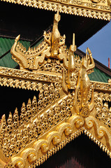 Beautiful detail of Kyaik Hwaw Wun Pagoda, Thanlyin,Myanmar.