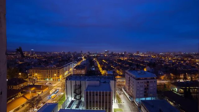 
Time lapse of a sunrise during winter over the city of Zagreb in Croatia, with Cibona and Zagrepcanka in 4k