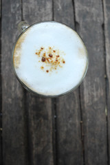 Vintage latte coffee