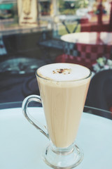 Vintage latte coffee