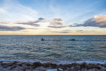 Quiet sea before it gets dark.