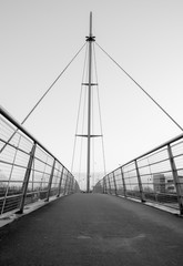 Naklejka premium Steel bridge at Riverside Middlesbrough, United Kingdom - Back a