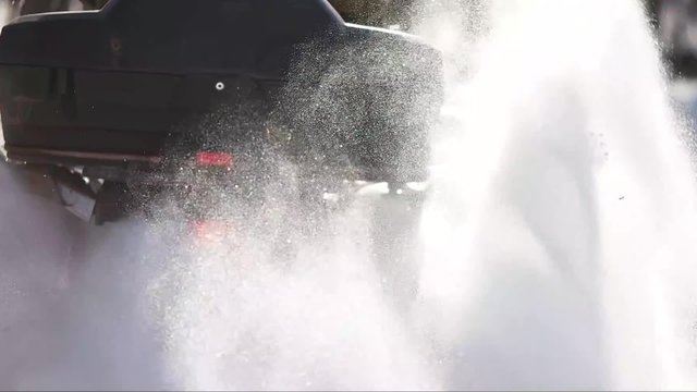 atv riding in the snow