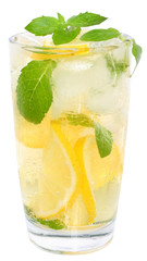 Lemonade with ice cubes