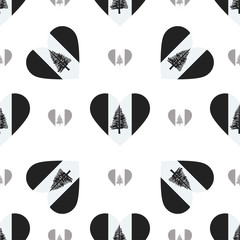 Norfolk Island flag heart seamless pattern. Patriotic Norfolk Is