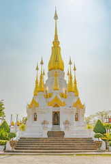 Naklejka premium Little golden and white pagoda