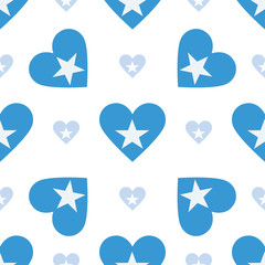 Somalia flag heart seamless pattern. Patriotic Somalia flag back
