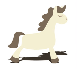 Pferd Schimmel mit Schatten Cartoon Vektor