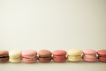 macaroons on craft paper background
