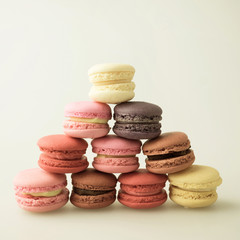macaroons on craft paper background
