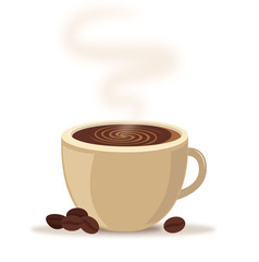 Kaffetasse isoliert, Vektor