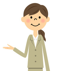 スーツの女性（上半身）　説明