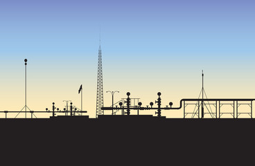 Fototapeta premium Extraction of natural gas (The Middle East) / Image of the proce