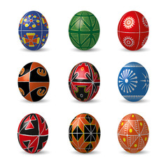 Set of color Easter eggs.